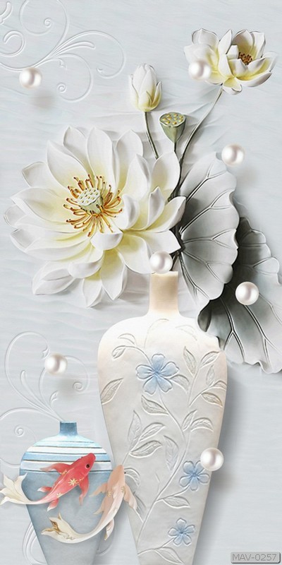 Lọ hoa sen trắng MAV-0257